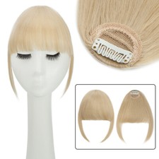 Clip in Bangs Luft Pony Wie Echthaar Hair Extensions Franse Haarteil Glatt DE