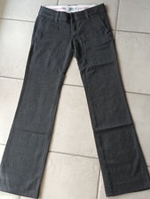 Stoffhose, Wolle, grau, Hahnentritt, von Cordon Jeans, Gr. 27, niedriger Bund