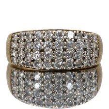 Gold Pave Ring 9 kt gelb