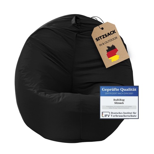 Sitzsack 2in1 schwarz 130cm - 2in1,