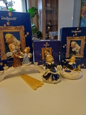 Goebel Weihnacht Engelbrücke, Engel mit Notenband u. Träumerle nachtblau 