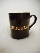 Edle Kakaotasse ★HORNSEA England Chocolate★ kaffeebraun-gold Kaffeetasse RAR?