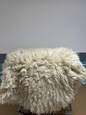 Theko Wollteppich Flokos XXL Rund Schurwolle - Weiß - Durchmesser: 140