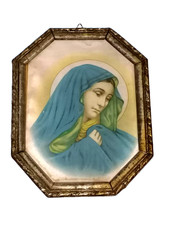 Heiligenbild SHABBY Bild Madonna sacral Heilige Maria Mutter Gottes Kirche Jesus