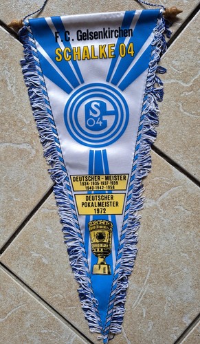 Seiden wimpel schalke dfb - seiden,