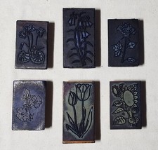 6x DDR Kinderstempel Blumen