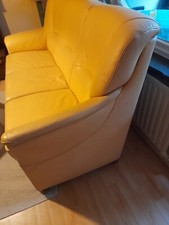 Sofa / couch dreisitzer in Gelb Leder optik