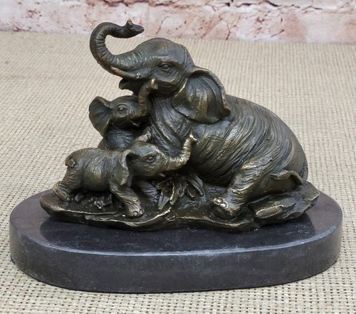 Elefant spielt bronze statue - bronze,