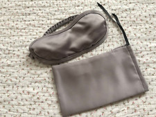Katrin Leuze * Satin Schlafbrille * Augenmaske * grau * mit Satinbeutel * NEU