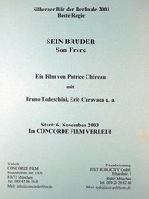 Sein Bruder - Bruno Todeschini - Nathalie Boutefeu - Presseheft (201)