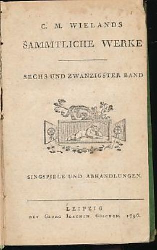 Singspiele und abhandlungen - singspiele,