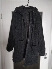 Teddyfellmantel Gr. 46  Anthrazit