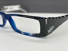 Alain Mikli Brille Damen Blau Schwarz Rechteckig breiter Bügel  A0208 NP:263€