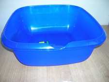 Daily home  Schüssel Schale Wanne Tülle blau Kunststoffschale H 15 cm 38,5x 37,5