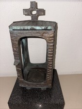 Grablampe Laterne In Bronze Sakral Friedhof Antik Grabstätte Montiert