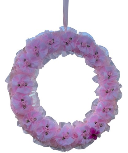Handgefertigter rosa runder