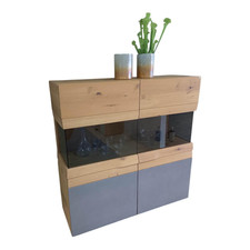 Voglauer Highboard Opus Wildeiche Rustiko Tischlerplatte Furniert Inklusive 