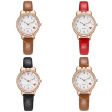 Kinder Lernuhr Leder Armband Uhr Mädchen Grundschule Arabische Ziffern Schule