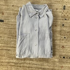 H M Bluse Oversized  Gr. S Leinenmischung hellblau sehr gut