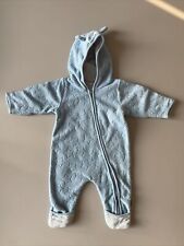 NAME IT FLEECE OVERALL EINTEILER JACKE MIT KAPUZE GR.62-68 CM 2-6 MONATE BLAU