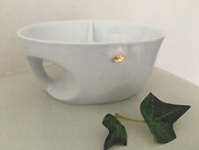 Rasier Mug aus Porzellan Rasierschale Rasiertopf weiß mit Griffloch