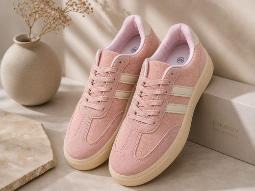 Damen sneaker plateau - sneaker, rosa
