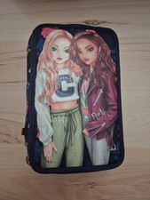 3stöckige Federtasche Federmappe Topmodel Depeche Blau Rosen Blumen Schule