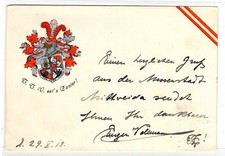 Ober-Ost INCOMMING MAIL Libau mit Studentenverbimgungswappen (CA7980