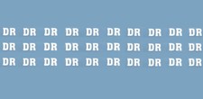 DR Weiss Buchstaben Aufkleber
