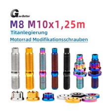 M8 M10x1,25mm Flansch Titan Mutter/Unterlegscheibe Auspuffrohr Stehbolzen Bolzen