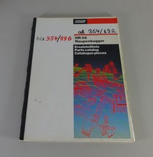 Ersatzteilliste / Teilekatalog Schaeff Raupenbagger HR 02 Stand 01/1989