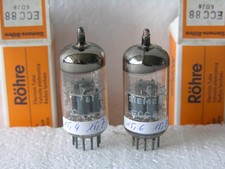 ECC88 Siemens tube Röhre pair NOS