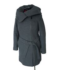 HALLHUBER Mantel Slim 36 Schurwolle Premium Design Wollmantel mit Bindegurt  