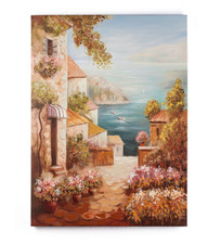 Ölbild "Meerblick" 50x70 cm , Unikat-Wandbild mit romantischem Meerblick