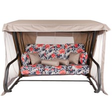 PATIO Hollywoodschaukel mit Moskitonetz Gartenschaukel Venezia Lux 4-Sitzer 