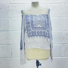 H&M BLAU WEISS DURCHSICHTIGES