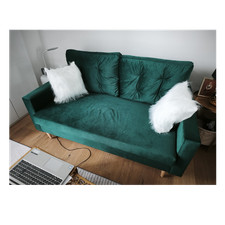 Schlafsofa samt grün sitzer - schlafsofa,