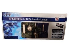 Haushalt International 10 LED Weihnachtskerzen kabellos warm-weiß m. FB