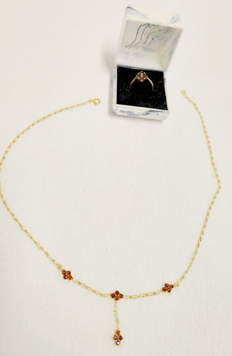 750er set gold collier - -,