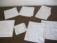 Kleines Deckchen-Konvolut Vintage Weißstickerei Lochstickerei Handarbeit 7 Teile