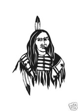 Indianer Aufkleber Auto Sticker Tuning m238