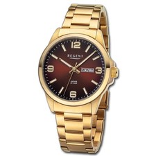 Regent Herren Armbanduhr Analog Metallarmband gold URF1530