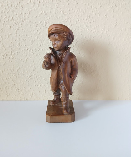 Vintage holzfigur junge - vintage,