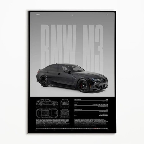 Bmw g80 competition poster - bmw,