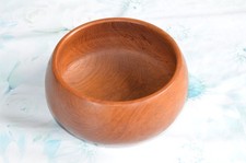 Vintage Teakholz Schale rund Ø 15 cm  handgeformt Philippinen