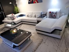 Ecksofa U-Form Couchtisch