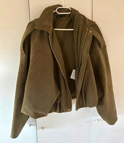 Zara damen leder kurzjacke - zara,