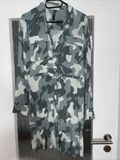 Blusen Kleid nato Tarn Muster Military grün Gr 38-40 Kordel - Gürtel mit Taschen