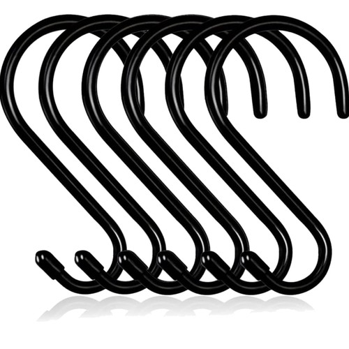 Haken stahl cm schwarz - s-haken, 15