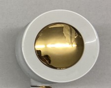 Ablaufgarnitur Ablauf Exenter Waschtisch 1 1/4 Zoll  weiß gold